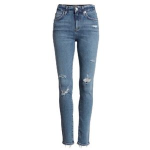 Agolde Blue Distressed Skinny Jeans